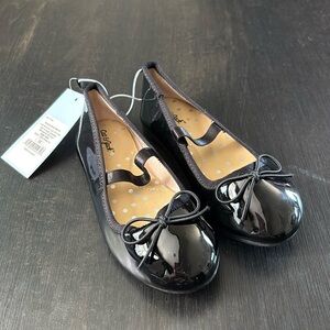 Cat and Jack black Becca, shoe with bow size 10 BNWT